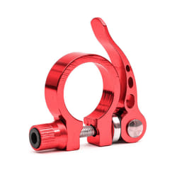 Bike Cycle Bicycle Seat Post Clamp CNC Red Clasp 32 - 35mm Quick Release MTB