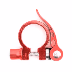 Bike Cycle Bicycle Seat Post Clamp CNC Red Clasp 32 - 35mm Quick Release MTB