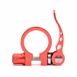 Bike Cycle Bicycle Seat Post Clamp CNC Red Clasp 32 - 35mm Quick Release MTB