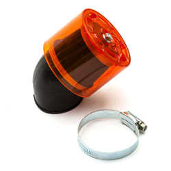 48mm Pitbike Air Filter Orange Performance Mushroom Angled Neck With Cover