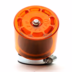48mm Pitbike Air Filter Orange Performance Mushroom Angled Neck With Cover