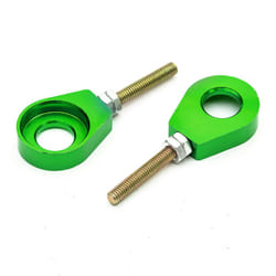 Pitbike Green Alloy CNC 12mm Chain Tensioners Adjusters 50cc 110cc 125cc 140cc