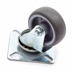 50mm Steel Braked Unbraked Swivel Castors 100KG - 2 UnBraked