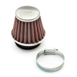 44mm Pitbike Air Filter Red Performance High flow Mushroom Style Straight Neck