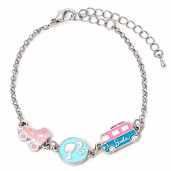 Barbie Bracelet With Three Enamel Fun Charms