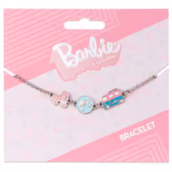 Barbie Bracelet With Three Enamel Fun Charms