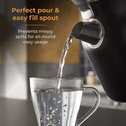 Tower Renaissance 1.7 Litre, 3kW Ultra-Fast Quiet Boil Kettle in Matt Black
