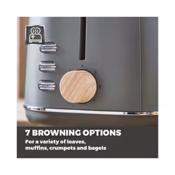 Tower Grey Kettle Toaster Scandi Grey 1.7L 3kW Cordless Rapid Boil 2 Slice