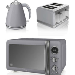 Swan Retro - Digital 20L Microwave, 1.5L JUG Kettle & 4 Slice Toaster