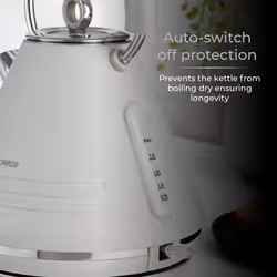 Kettle Toaster Set Matte Grey 1.7L 3kW Pyramid Rapid Boil 2 Slice Tower ASH