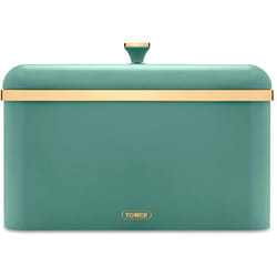 Bread bin Jade and Champagne Gold Cavaletto TOWER Kitchen Storage Breadbin