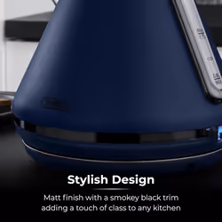 Blue Pyramid Kettle 1.7L 3kW Tower Sera Rapid Boil Filter Smoked Black Trim
