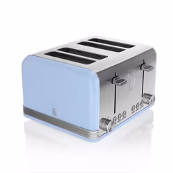 SWAN RETRO BLUE 1.5 Litre Jug Kettle & Blue 4 Slice Toaster Set