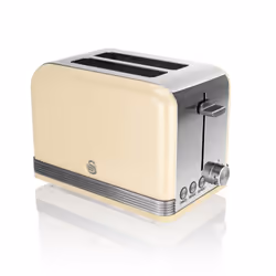 Swan Cream Retro Stylish Digital 20 Litre Microwave, 1.5 Litre Jug Kettle & 2 Slice Toaster