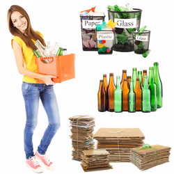 Clear Recycling Bags 90 Litre - 64 Gauge - Abbey - (Box of 100)