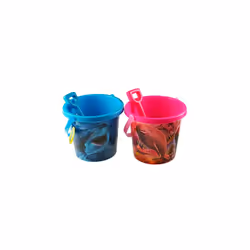 Blue Shark And Pink Dolphin Bucket And Spade Sets - Beach Toy (Set of 2)