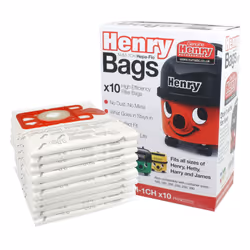 NUMATIC 604015 NVM-1CH Hepaflo Henry Dust Bags,White, Pack of 10