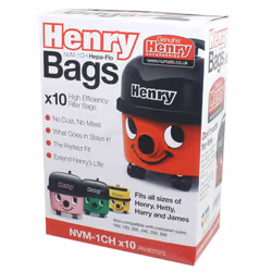 NUMATIC 604015 NVM-1CH Hepaflo Henry Dust Bags,White, Pack of 10
