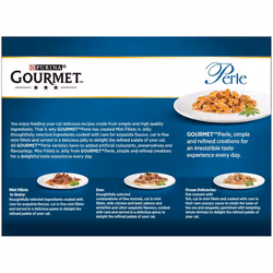Purina Gourmet Perle Wet Cat Food Country Medley Mini Fillets in Jelly, 12 x 85g (Pack of 4)