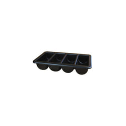 Genware NEV-CB1-1-BLK Cutlery Tray/Box, GN 1/1, 13' x 21', Black