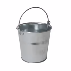 Genware NEV-GSB10 Serving Bucket, Galvanised Steel, 10 cm Ã