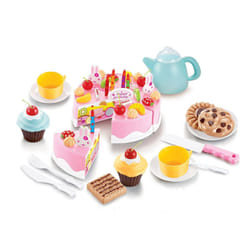 Vinsani Birthday Fruit Cake Kids Childrens Pretend Play Party Set 54Pc 6 Years +