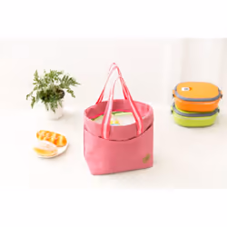Vinsani Insulated Tote Canvas Thermal Lunch Bag - Pink