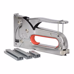 Vinsani Heavy Duty Stainless Steel Metal Stapler Tacker Gun with 100 Staples - Silver
