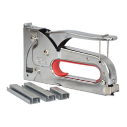 Vinsani Heavy Duty Stainless Steel Metal Stapler Tacker Gun with 100 Staples - Silver