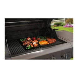 Vinsani 8PC Non-Stick BBQ Rectangle Grill Liner Mat (40 x 33 cm) - Resuable and Dishwasher Safe Cooking Mats - Black