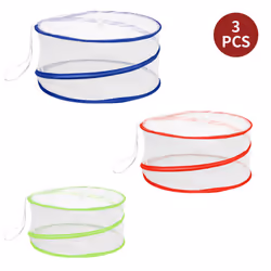 VinsaniÂ® Set of 3 [15", 13.5" & 12"] Reusable Collapsible Pop-Up Mesh Screen Food Covers