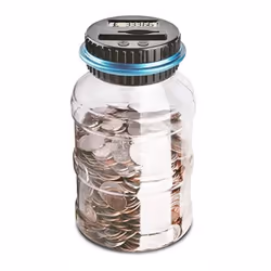 Vinsani Digital Piggy Bank UK Coin Jar Money Box Coin Saving Pot