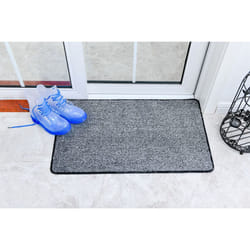 Vinsani Magic Clean Step Mat Non-Slip Backing Machine Washable Doormat Carpet Rug - Light Grey - 45 X 75 cm