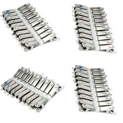 Vinsani 4 Packs of 20 Stainless Steel Spring Loaded Metal Laundry Clothes Clip Pegs