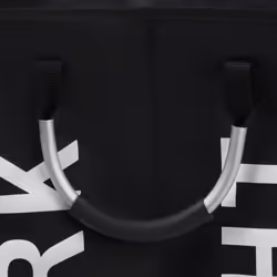 Double Collapsible Washing Laundry Basket Bag for Bedroom, Fabric (Black)