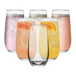 Vinsani Set of 6 Esteem Highball Glass Tumblers 490ml (16.5oz) Glasses