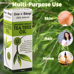 Tea Tree Oil 100% Pure, 100ml Bottle Organic Natural Essential Aromatherapy Antiseptic Oil, Reduces Acne, Dandruff, Fatigue, Redness of Skin