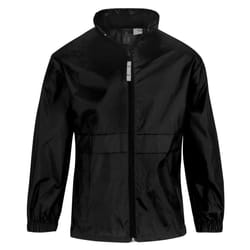 B&C Childrens Sirocco Lightweight Jacket / Childrens Jackets - 3/4, Black