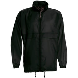 B&C Sirocco Mens Lightweight Jacket / Mens Outer Jackets - 2XL, Black