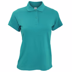 B&C Safran Pure Ladies Short Sleeve Polo Shirt - S, Real Turquoise
