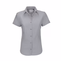 B&C Ladies Oxford Short Sleeve Shirt / Ladies Shirts - 5XL, Silver Moon