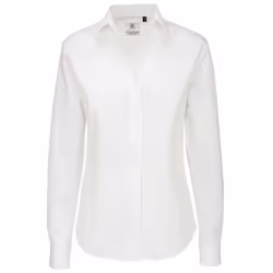 B&C Womens/Ladies Sharp Twill Long Sleeve Shirt - 4XL, White