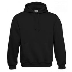 B&C Mens Hooded Sweatshirt / Hoodie - XS, Black