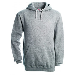 B&C Mens Hooded Sweatshirt / Hoodie - 2XL, Heather Grey