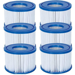 Bestway Flowclear Size VI Replacement Filter Cartridge for Lay-Z-Spa - Miami, Vegas, Palm Springs, Paris, Monaco - 3 x Twin Pack