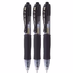 Pilot G2 Pixie Black Pilot G2 Pixie Rollerball Pen 0.7mm Nib Tip 0.39mm Line Width Mini Gel Ink Retractable 207 Pack of 3