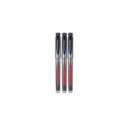 Uni Ball Red Capped (UM-153S) Gel Impact Rollerball Pen Ball Point Pens Broad 1mm Tip Nib 0.6mm Line Width Ink (Pack Of 3)