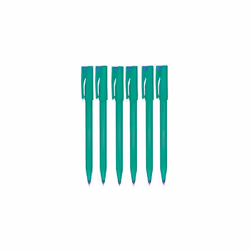 Pentel Blue R50 Rollerball Ball Pen Pens Fine 0.8mm Cushioned Nib Tip 0.4mm Line Width 77% Recycled (Pack Of 6)