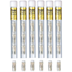 Pentel Refill Erasers For Most Pentel Automatic Pencils Such As GraphGear 1000 GraphGear 500 Sharplet PG500 PG300 P200 Kerry Energize Sterling Flexfit
