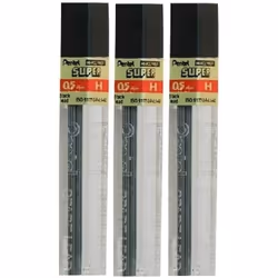 Pentel 0.5mm Size H Shade Hardness Pencil Refill Replacement Spare Leads Hi Pollymer Super For Automatic & Mechanical Pencils ...